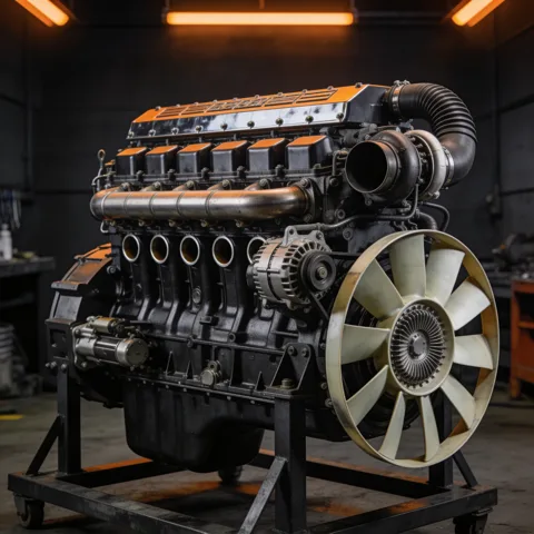 Heavy-duty inline-six semi diesel engine
